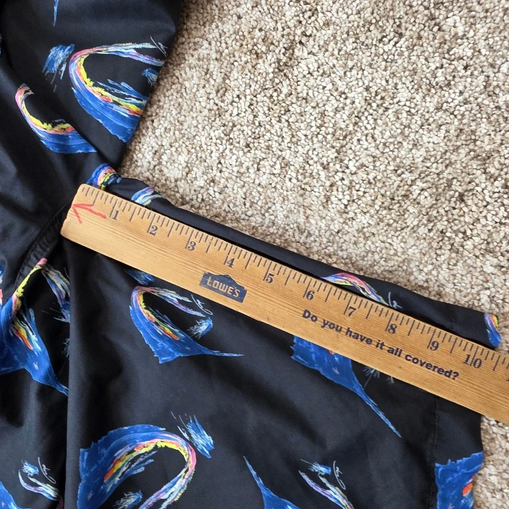 Tommy Bahama Marlin Swim Trunks Mens 3XLT Black Blue Tropical Fishing Board
